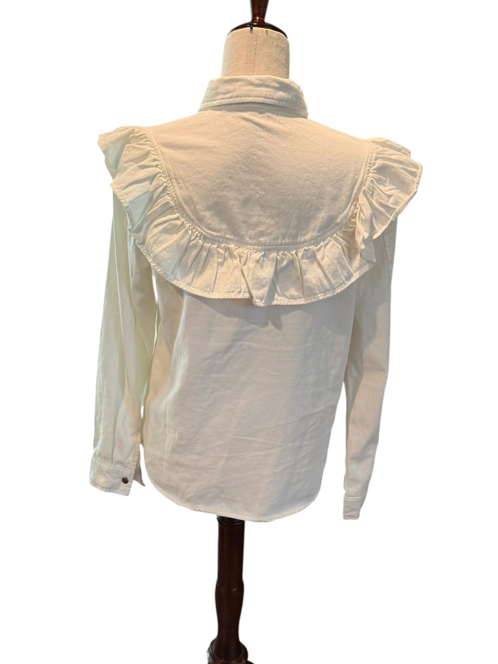 Motf Ruffle Snap Front Top Size Large - Picture 4 of 9